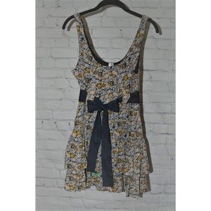 Blue Floral Mini Dress